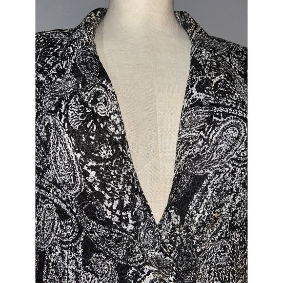 Chico’s Travelers Women’s Size 3/XL Paisley Crinkle Evening Blazer Jacket - Picture 4 of 9